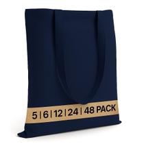 Sacolas Salt Earth Cotton Reutilizáveis Navy Bulk Pack