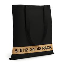 Sacolas Salt Earth Pack 5-48 100% algodão reutilizáveis pretas Sacolas Salt Earth Pack 5-48 100% algodão reutilizáveis pretas