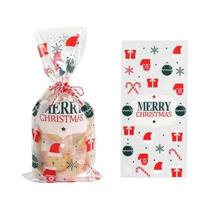 Sacolas Transparentes De PVC Para Presentes De Natal 50pcs Design De Papai Noel, Árvore E Cervo Para Sacolas Transparentes De PVC Para Presentes De Natal 50pcs Design De Papai Noel, Árvore E Cervo Para