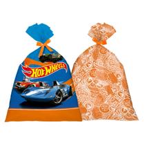 Sacolinha Surpresa Lembrancinha Hot Wheels 14x25cm - 08 unid