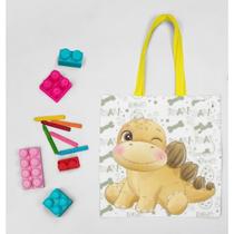Sacolinhas Dino Baby 20X20Cm Dino Baby Amarelo - 20 Bolsas