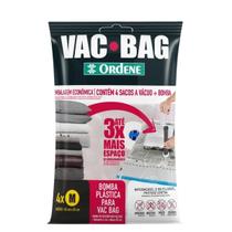 Sacos a Vacuo Medio 4 Unidades com Bomba - Ordene