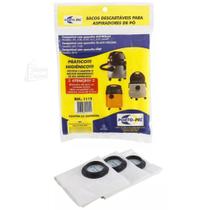 Sacos Aspirador Pó Descartáveis Electrolux A9/ A10 / A10T / A13 / A10 SMART - Black Deckar / Las 1100 e Wap / St10 - Kit com 3 unidades Envio em 24hs Sacos Aspirador Pó Descartáveis Electrolux A9/ A10 / A10T / A13 / A10 SMART - Black Deckar / Las 1100 e Wap / St10 - Kit com 3 unidades Envio em 24hs