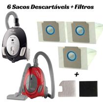 Sacos Aspirador Pó Electrolux Listo C/ 6UN + Filtros