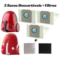 Sacos Aspirador Pó Electrolux Neo C/ 3UN + Filtros - ORIPLAST