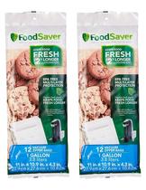 Sacos com zíper a vácuo FoodSaver FSFRBZ0316-000 1 galão x2