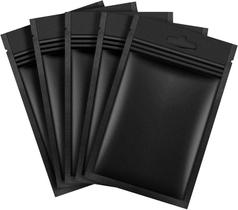 Sacos com zíper em folha de alumínio de 200 peças (pretos, 8x13 cm) - HUOGUO