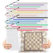Sacos com zíper Umriox, pacote 16, 43x31,5 cm, A3, 16 cores, malha de PVC Sacos com zíper Umriox, pacote 16, 43x31,5 cm, A3, 16 cores, malha de PVC