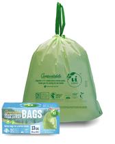 Sacos compostáveis com cordão UNNI 49,2 L (13 galões), 30 unidades