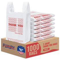 Sacos de agradecimento de plástico Fuxury 1000 Count (brancos) 30x16,5x53cm Sacos de agradecimento de plástico Fuxury 1000 Count (brancos) 30x16,5x53cm