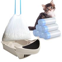 Sacos de areia para gatos XUEPETT, pacote com 120, com cordão, capacidade de 40-45 L