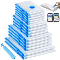 Sacos de armazenamento a vácuo com 15 pacotes com bomba manual 80% Space Saver