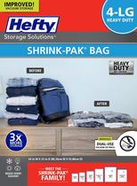 Sacos de armazenamento a vácuo Hefty Shrink-Pak Heavy Duty 4 Large