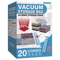 Sacos de armazenamento a vácuo Roomimaster 20 Combo com bomba para roupas Sacos de armazenamento a vácuo Roomimaster 20 Combo com bomba para roupas