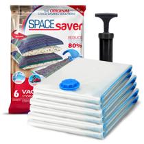 Sacos de armazenamento a vácuo Spacesaver, pacote com 6 unidades para armazenamento de roupas