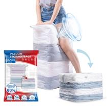 Sacos de armazenamento a vácuo TAILI Jumbo Cube, pacote com 6 unidades, transparente