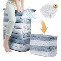 Sacos de armazenamento a vácuo TAILI Jumbo Cube, pacote com 8 unidades para roupa de cama transparente