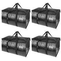 Sacos de armazenamento BALEINE Oversized Moving 24 galões, pacote com 4 unidades pretas