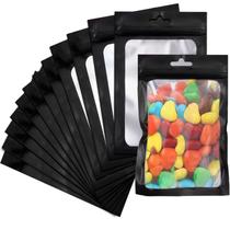 Sacos de armazenamento de alimentos reutilizáveis Gwybkq 300 reutilizáveis 12x20cm pretos