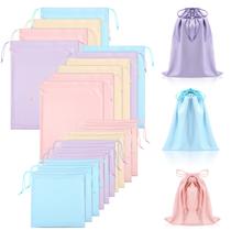 Sacos de armazenamento de brinquedos Hillban Satin Drawstring, conjunto de 20 unidades Sacos de armazenamento de brinquedos Hillban Satin Drawstring, conjunto de 20 unidades