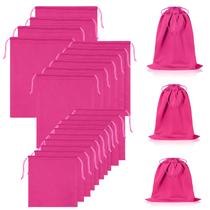 Sacos de armazenamento de brinquedos Hillban Satin Game Organizer, 20 unidades rosa choque