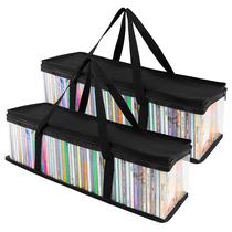 Sacos de armazenamento de CD Stock Your Home em PVC transparente (pacote com 2) Sacos de armazenamento de CD Stock Your Home em PVC transparente (pacote com 2)