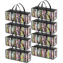 Sacos de armazenamento de DVD Lifewit Clear PVC com alças, 8 unidades Sacos de armazenamento de DVD Lifewit Clear PVC com alças, 8 unidades