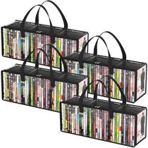 Sacos de armazenamento de DVD Lifewit Clear PVC com alças, pacote com 4