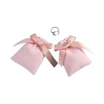 Sacos De Armazenamento De Joias Em Veludo Rosa Com Cordão, 10 Peças, 7x9cm, Para Brincos, Anéis,