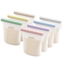 Sacos de armazenamento de leite materno Nuliie 240 ml reutilizáveis 7 unidades sem BPA Sacos de armazenamento de leite materno Nuliie 240 ml reutilizáveis 7 unidades sem BPA