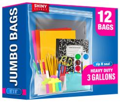 Sacos de armazenamento de plástico Shiny Select Jumbo tamanho 11L (pacote com 12) Sacos de armazenamento de plástico Shiny Select Jumbo tamanho 11L (pacote com 12)
