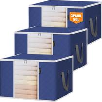 Sacos de armazenamento de roupas BALEINE 24 galões, pacote com 3, azul Sacos de armazenamento de roupas BALEINE 24 galões, pacote com 3, azul