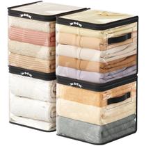 Sacos de armazenamento de roupas Lifewit, pacote com 4 unidades transparentes de 18 litros com zíper