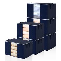 Sacos de armazenamento de roupas POMGRATREE 90L para armário, pacote com 6, azul Sacos de armazenamento de roupas POMGRATREE 90L para armário, pacote com 6, azul