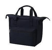 Sacos de armazenamento doméstico sacos térmicos náilon à prova d'água zíper portátil oxford almoço para mulheres caixa conveniente sacola comida preta Sacos de armazenamento doméstico sacos térmicos náilon à prova d'água zíper portátil oxford almoço para mulheres caixa conveniente sacola comida preta