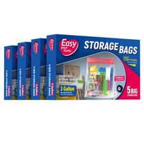 Sacos de armazenamento EASYYOURHOME 3 galões 40x39+13cm reutilizáveis