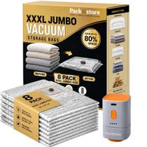 Sacos de Armazenamento PackNstore 95 125 cm Pacote com 8 unidades e Bomba Elétrica Sacos de Armazenamento PackNstore 95 125 cm Pacote com 8 unidades e Bomba Elétrica
