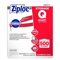 Sacos de armazenamento SC Johnson Professional Ziploc Quart 500 unidades