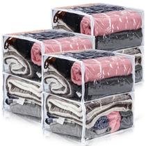 Sacos de armazenamento Shappy Clear com zíper para suéter, pacotes com 6 Sacos de armazenamento Shappy Clear com zíper para suéter, pacotes com 6