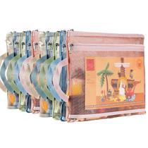 Sacos de armazenamento TrueLux, bolsa de malha colorida com zíper, pacote com 10