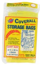 Sacos de armazenamento Warp's CB-45, pacote com 3, 114 x 244 cm, plástico durável