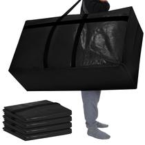 Sacos de armazenamento Windyun, pacote com 4, 370L, extra grandes com zíper preto