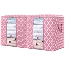 Sacos de armazenamento WISELIFE, pacote com 2/100 L para edredons, rosa