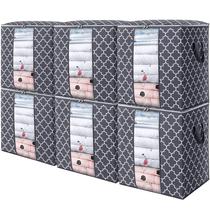 Sacos de armazenamento WISELIFE, pacote com 6, 100L para roupas e roupas de cama