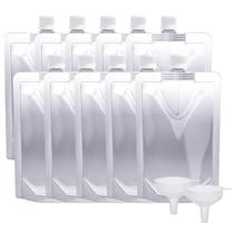 Sacos de bebidas reutilizáveis, frascos de plástico Keon, 240 ml, sem BPA, 10 unidades Sacos de bebidas reutilizáveis, frascos de plástico Keon, 240 ml, sem BPA, 10 unidades