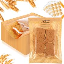 Sacos de biscoitos Outus seláveis a quente, 100 unidades de papel kraft de 10 x 15 cm Sacos de biscoitos Outus seláveis a quente, 100 unidades de papel kraft de 10 x 15 cm