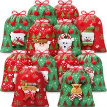 Sacos de bonecas de presente de Natal FLOE 12 unidades com cordão 20x25cm