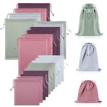 Sacos de brinquedos de cetim para adultos Hillban, 20 unidades com cordão Morandi