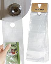 Sacos de cabide de porta Skywin Plastic 15 cm x 48 cm (pacote com 1000) transparentes
