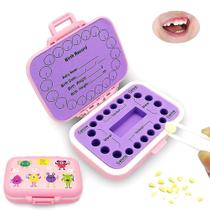 Sacos de caixas de pão caixa de lembrança de dentes de bebê caixas de fadas de dentes pp organizador de suporte de armazenamento de dente infantil crianças fofas